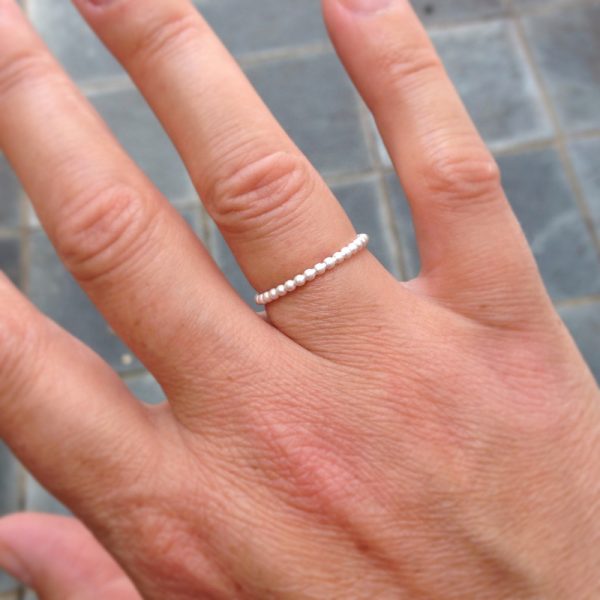 matte white stacking ring