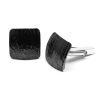 bark effect black cufflinks