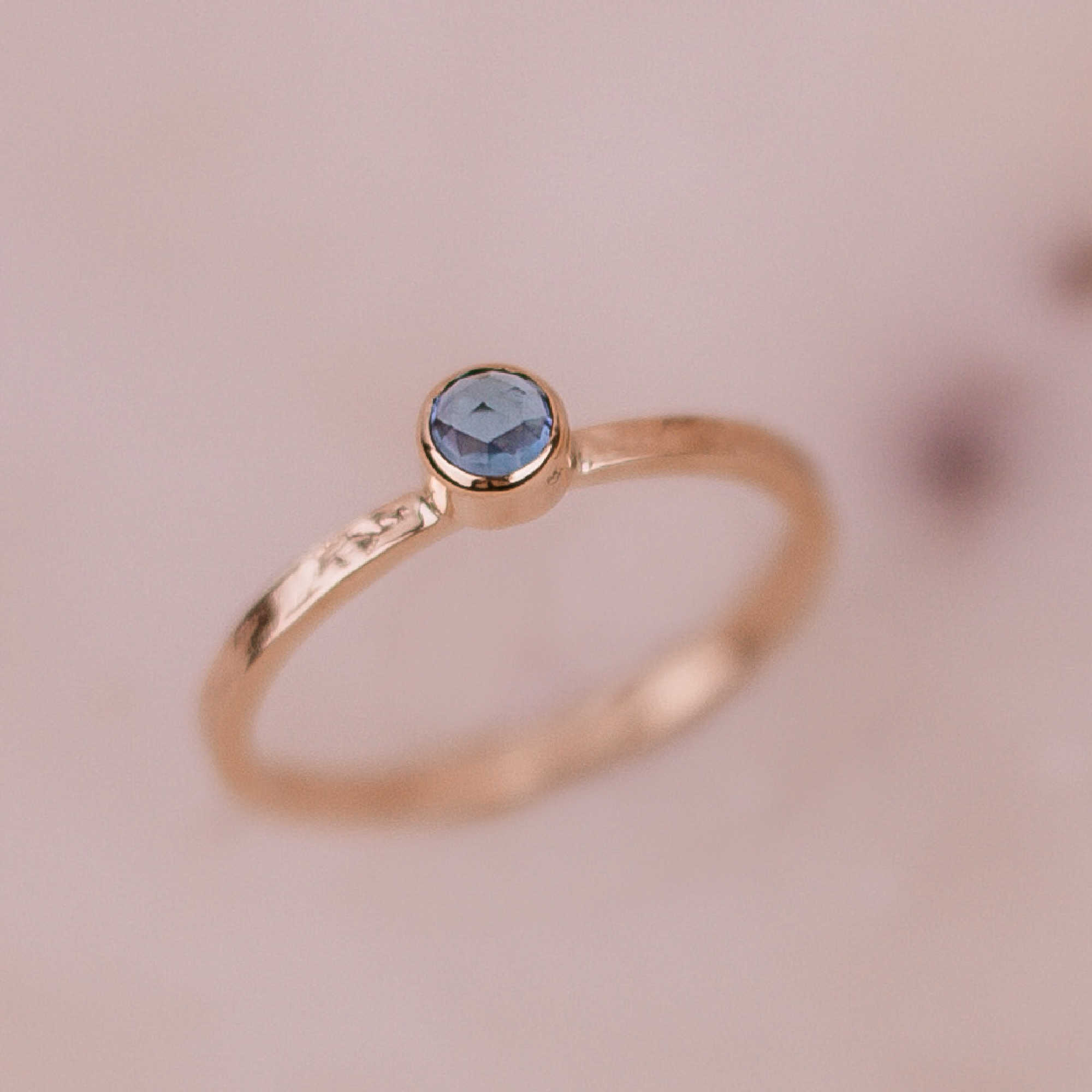 Blue Topaz Gold Ring - Elizabeth Anne Norris Jewellery