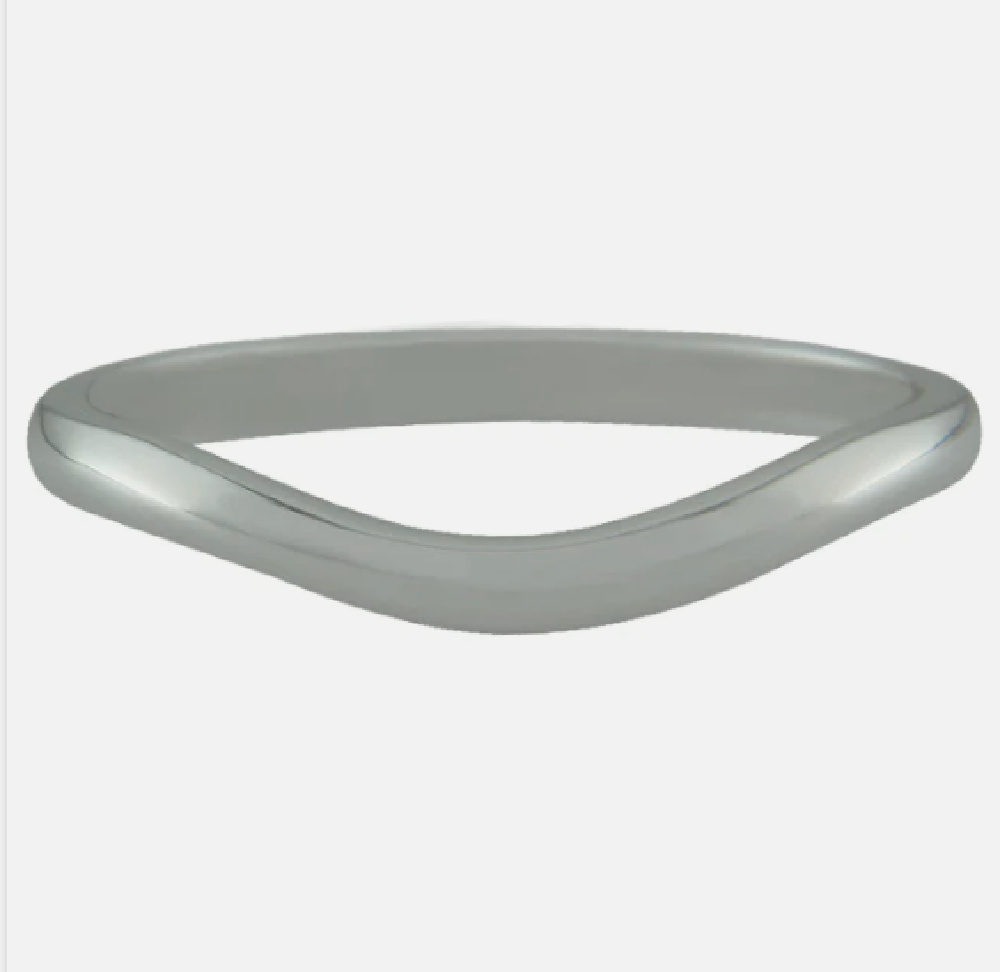 Shaped wedding rings - curved wedding ring