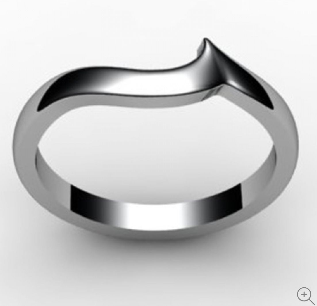 Shaped wedding rings - Wave wedding ring