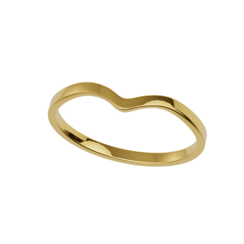 Shaped wedding ring - wishbone wedding ring